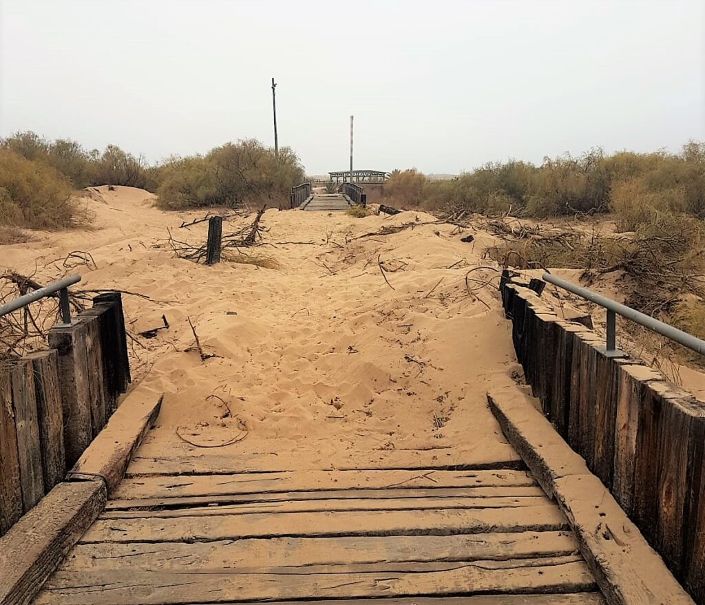 CORTADO AL TRÁFICO PEATONAL EL TRAMO QUEMADO EN EL “PASEO LITORAL” DE ISLA CRISTINA