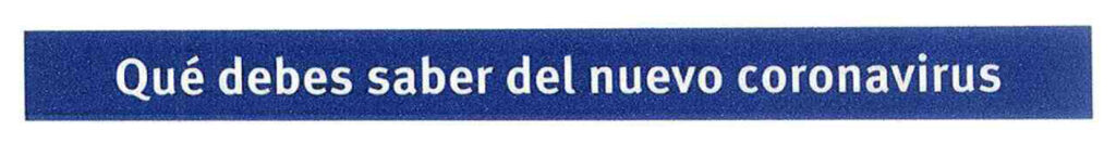 INFORMACIÓN DEL CORONAVIRUS