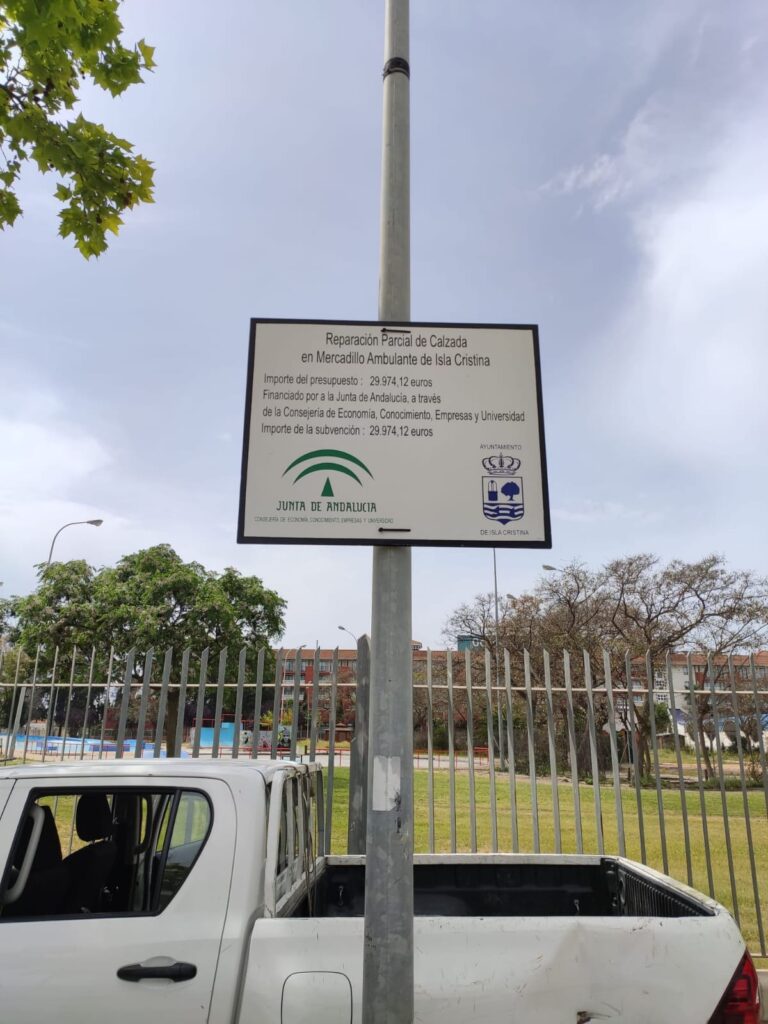 COMIENZAN LAS OBRAS DE ASFALTADO DEL MERCADILLO DE ISLA CRISTINA