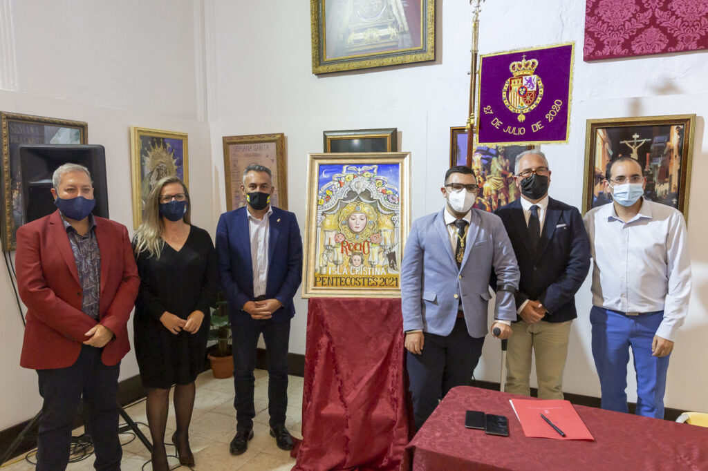 LA HERMANDAD DEL ROCÍO DE ISLA CRISTINA DA A CONOCER EL CARTEL ANUNCIADOR DE PENTECOSTÉS 2021, OBRA DEL ARTISTA ISLEÑO FRANCIS ZAMUDIO