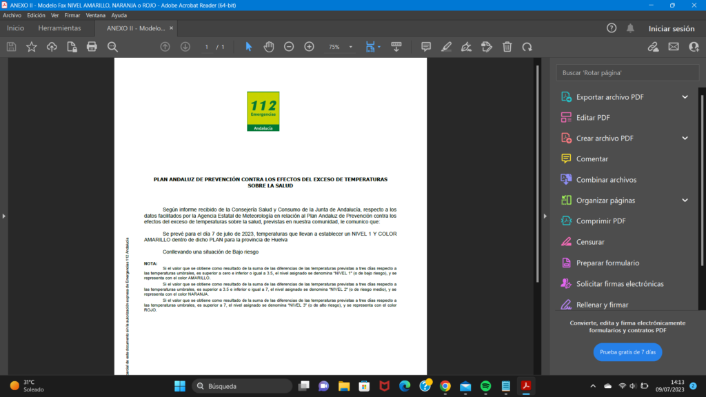 PLAN DE SASLUD Y CALOR