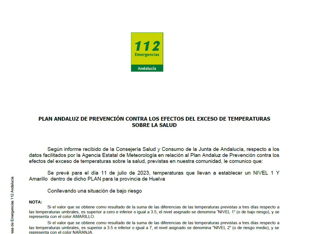 PLAN DE SALUD Y CALOR - 11 JULIO