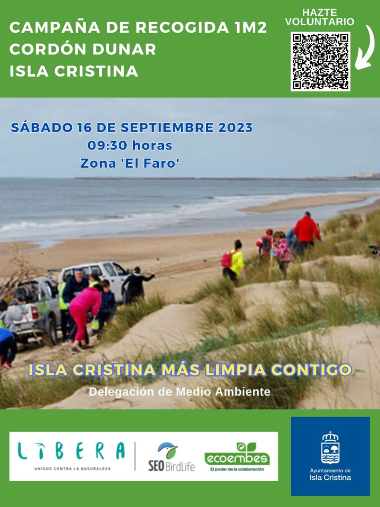 CAMPAÑA DE RECOGIDA 1M2 CORDÓN DUNAR ISLA CRISTINA